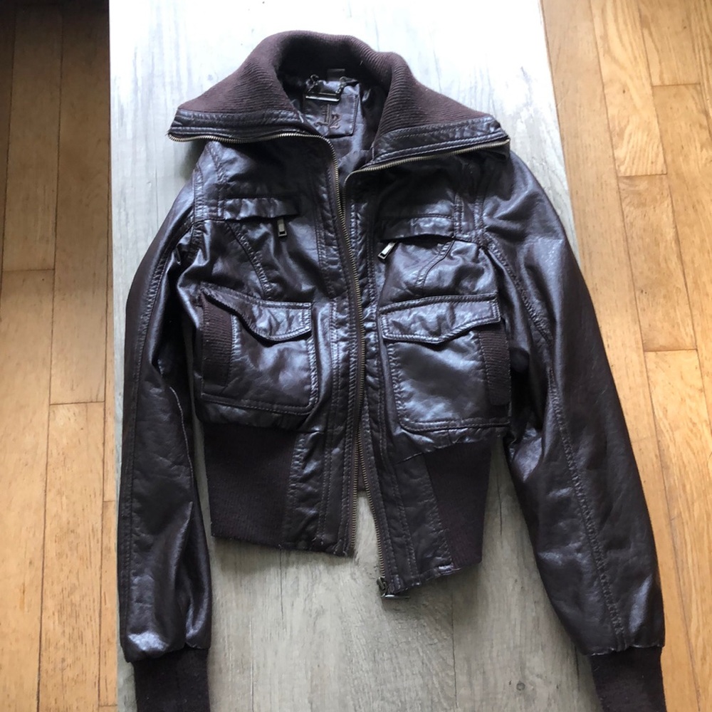 Faux leather jacket